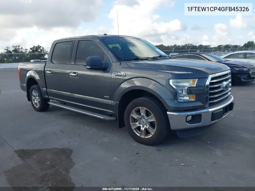 1FTEW1CP4GFB45326 2016 Ford F-150 Xlt