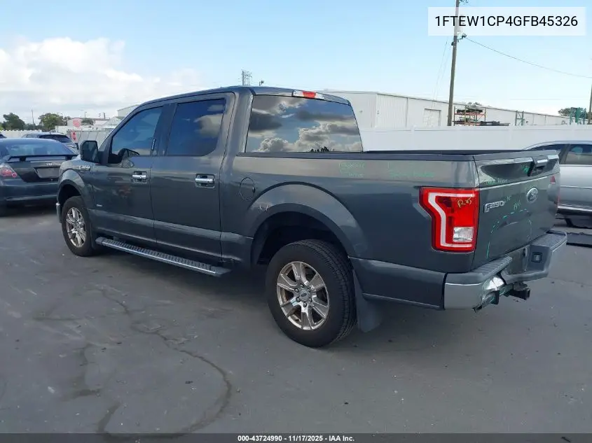 1FTEW1CP4GFB45326 2016 Ford F-150 Xlt