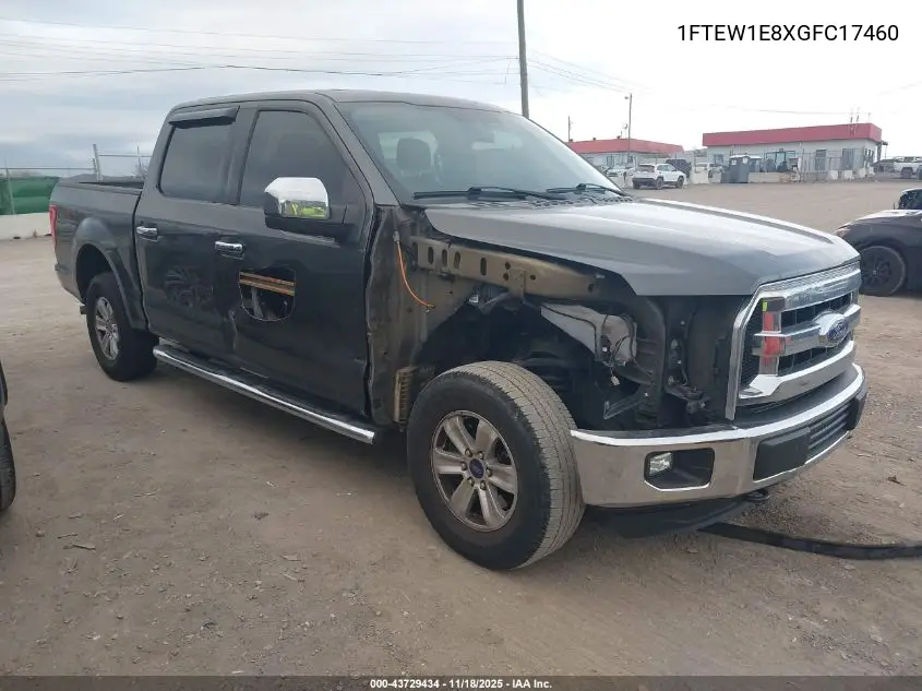 1FTEW1E8XGFC17460 2016 Ford F-150 Xlt