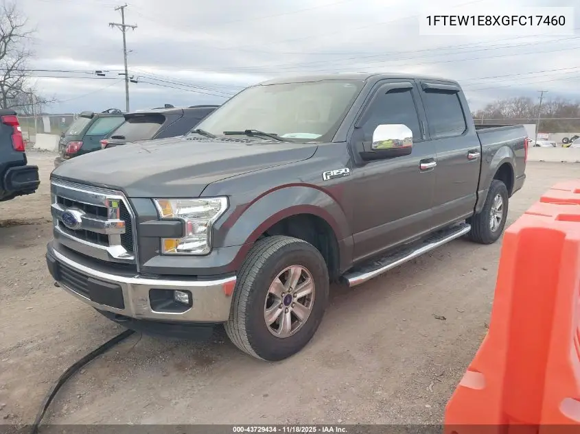 1FTEW1E8XGFC17460 2016 Ford F-150 Xlt