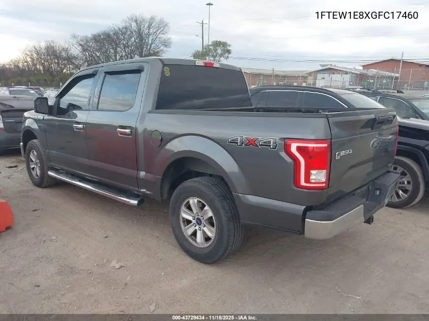 1FTEW1E8XGFC17460 2016 Ford F-150 Xlt