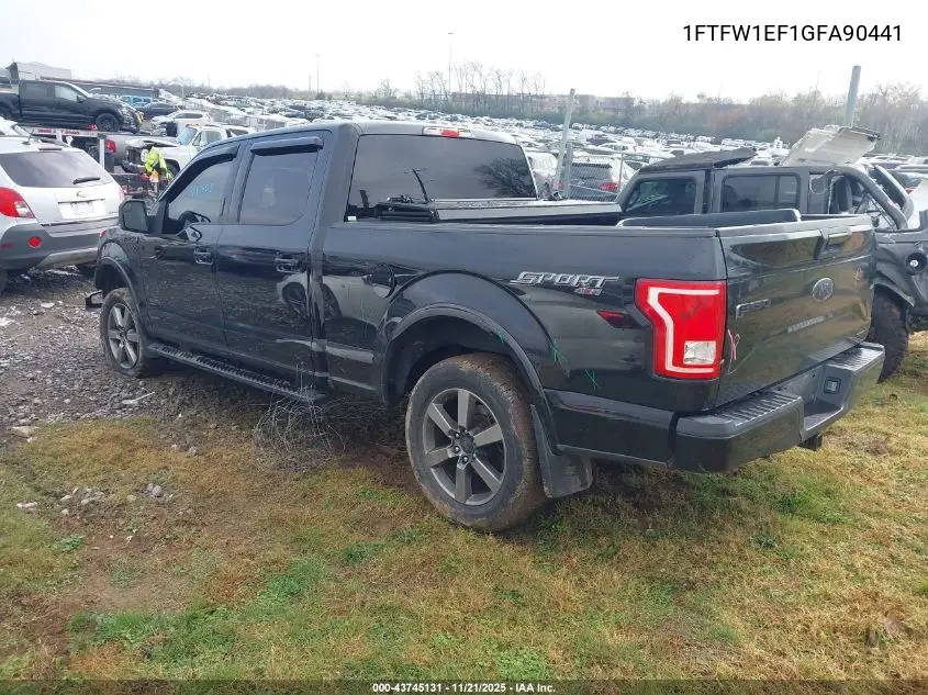1FTFW1EF1GFA90441 2016 Ford F-150 Xlt
