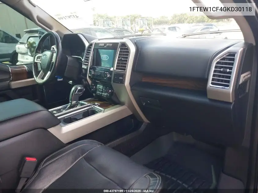 1FTEW1CF4GKD30118 2016 Ford F-150 Lariat
