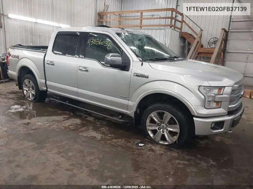 1FTEW1EG2GFB37139 2016 Ford F-150 Platinum