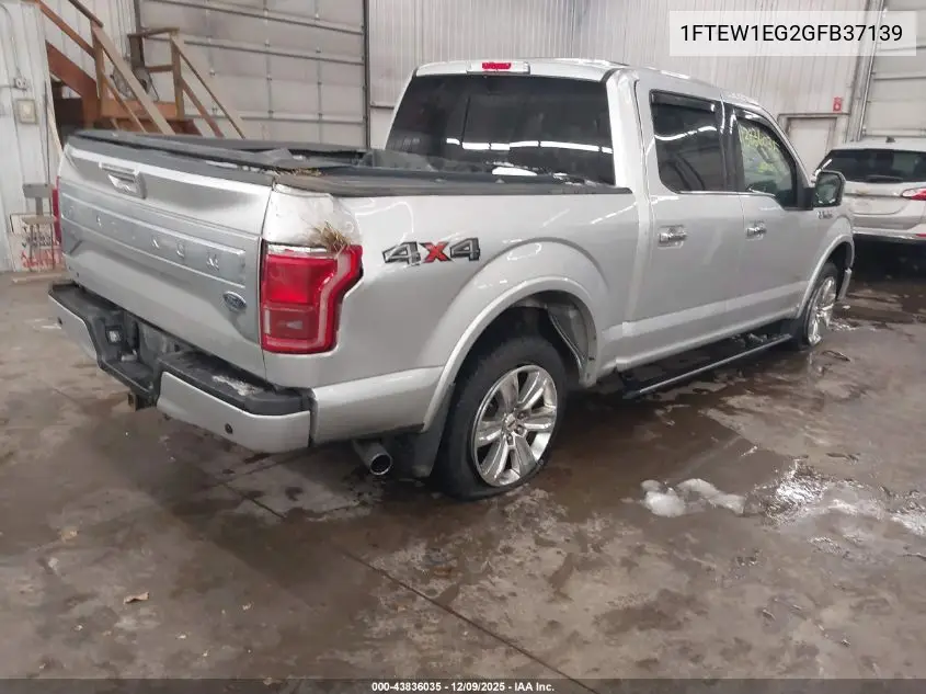 1FTEW1EG2GFB37139 2016 Ford F-150 Platinum