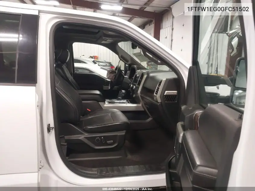 1FTFW1EG0GFC51502 2016 Ford F-150 Lariat