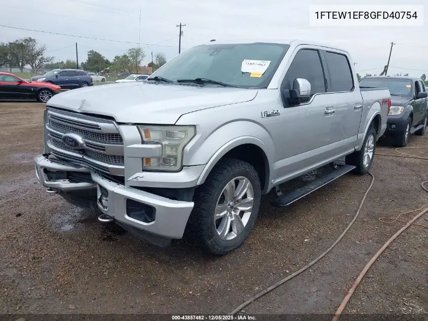 1FTEW1EF8GFD40754 2016 Ford F-150 Platinum