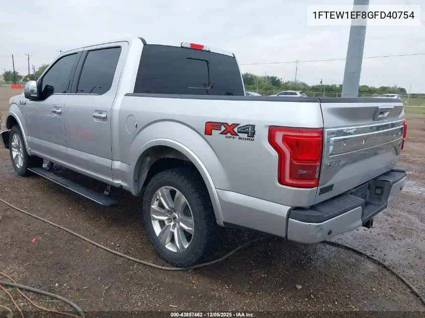 1FTEW1EF8GFD40754 2016 Ford F-150 Platinum