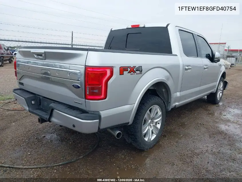 1FTEW1EF8GFD40754 2016 Ford F-150 Platinum