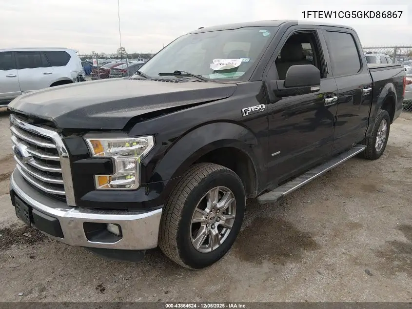 1FTEW1CG5GKD86867 2016 Ford F-150 Xlt