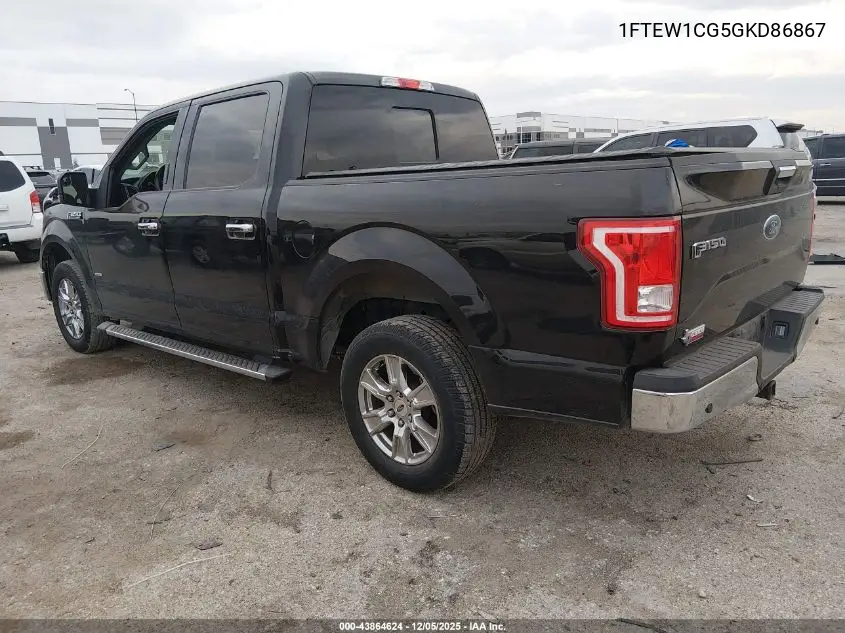 1FTEW1CG5GKD86867 2016 Ford F-150 Xlt