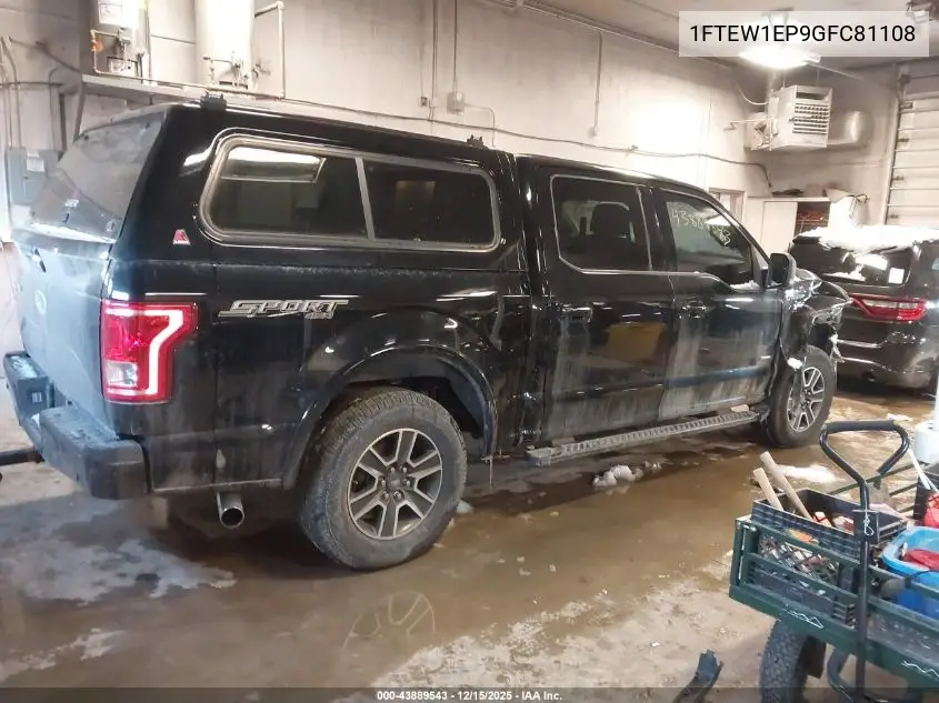 1FTEW1EP9GFC81108 2016 Ford F-150 Xlt