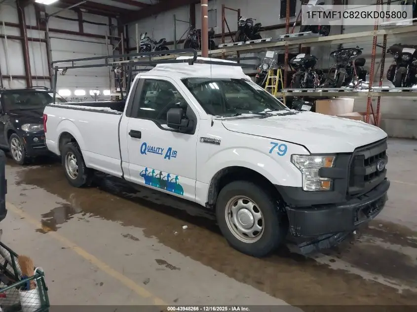 1FTMF1C82GKD05800 2016 Ford F-150 Xl