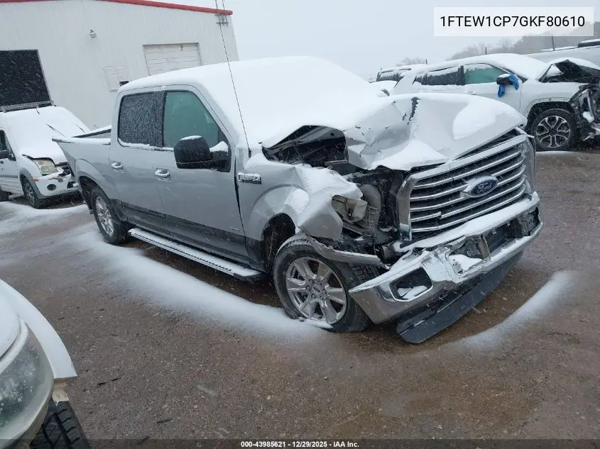 1FTEW1CP7GKF80610 2016 Ford F-150 Xlt