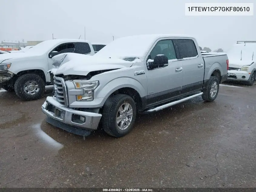 1FTEW1CP7GKF80610 2016 Ford F-150 Xlt