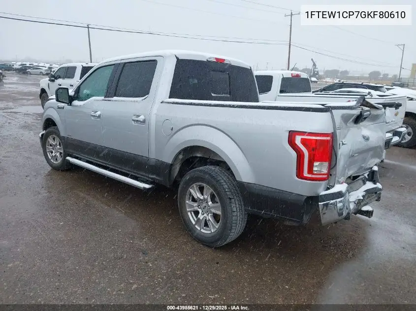 1FTEW1CP7GKF80610 2016 Ford F-150 Xlt