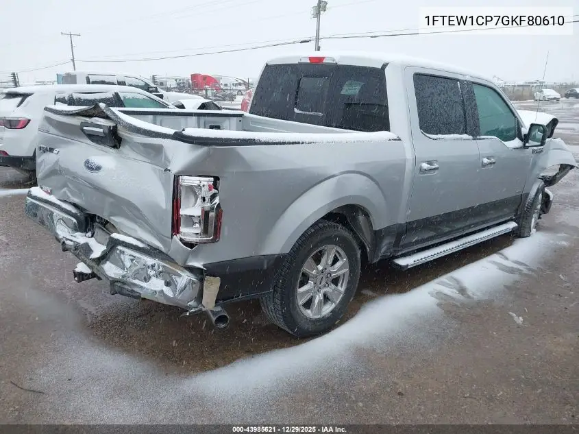 1FTEW1CP7GKF80610 2016 Ford F-150 Xlt