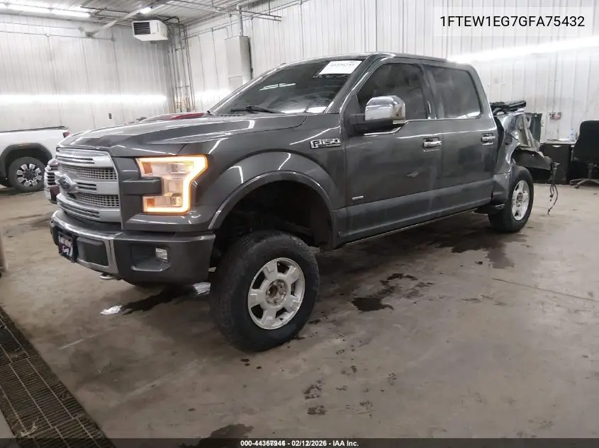 1FTEW1EG7GFA75432 2016 Ford F-150 Platinum