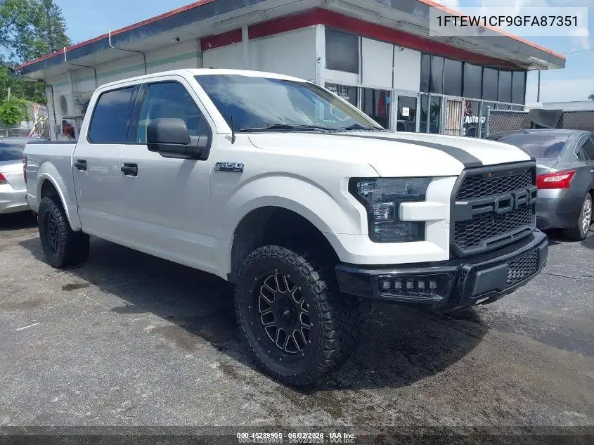 1FTEW1CF9GFA87351 2016 Ford F-150 Xlt