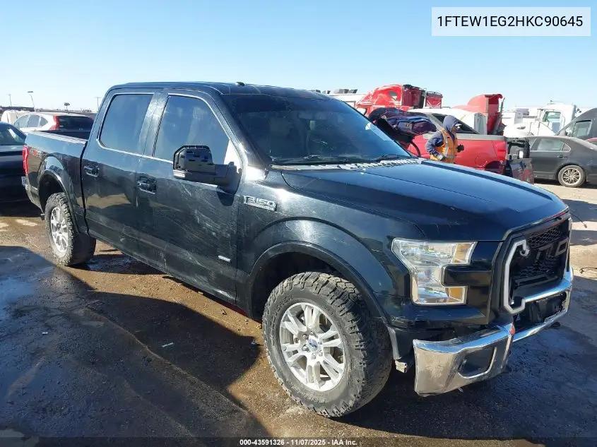 1FTEW1EG2HKC90645 2017 Ford F-150 Lariat