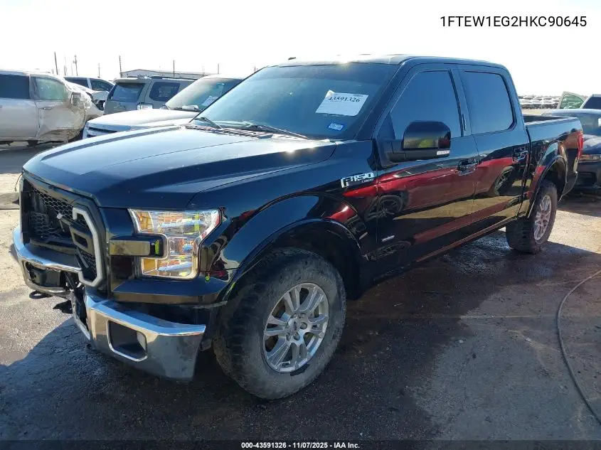 1FTEW1EG2HKC90645 2017 Ford F-150 Lariat