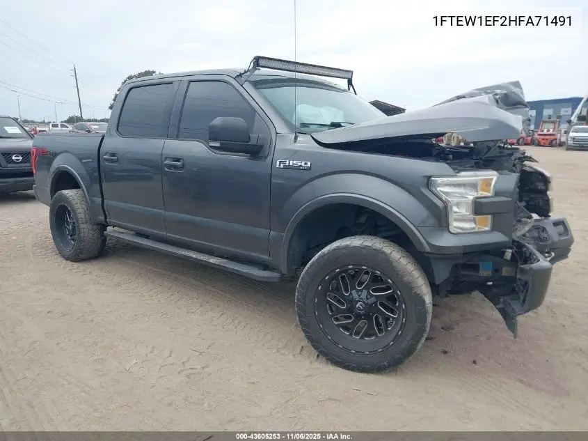 1FTEW1EF2HFA71491 2017 Ford F-150 Xlt