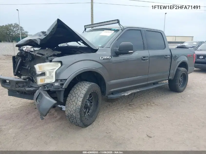 1FTEW1EF2HFA71491 2017 Ford F-150 Xlt