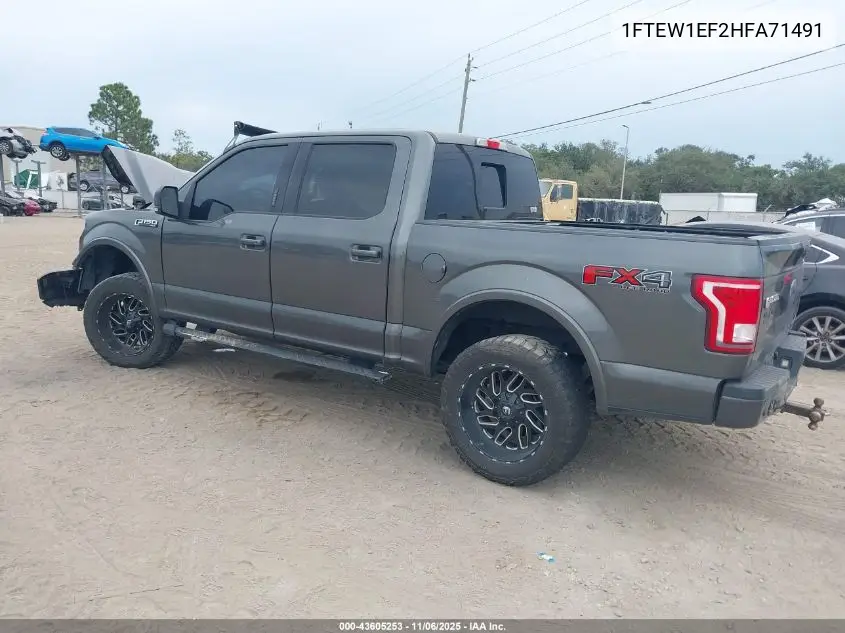 1FTEW1EF2HFA71491 2017 Ford F-150 Xlt