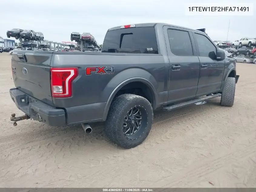 1FTEW1EF2HFA71491 2017 Ford F-150 Xlt