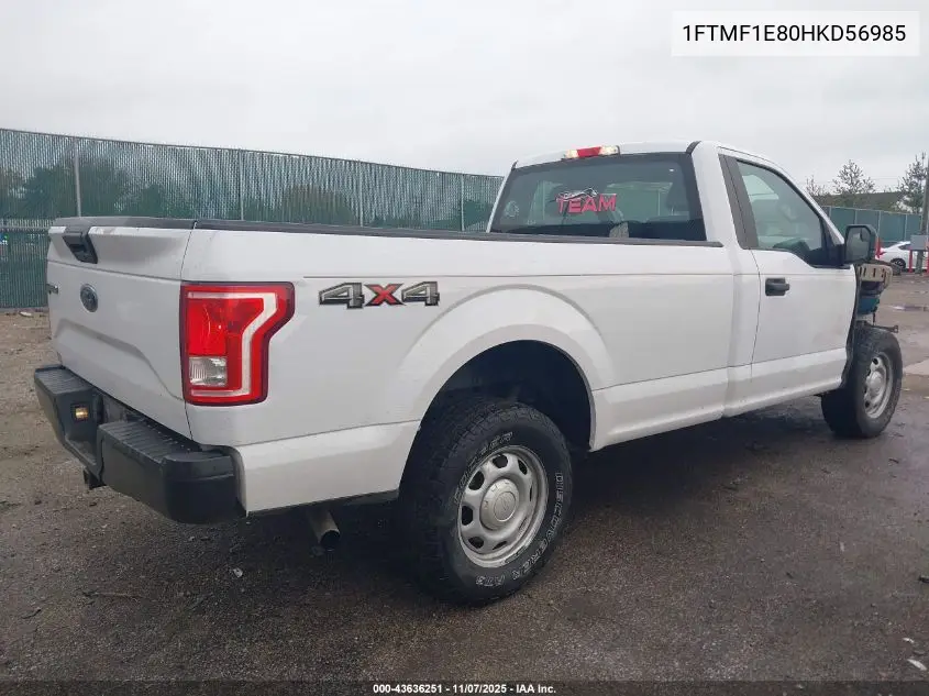 1FTMF1E80HKD56985 2017 Ford F-150 Xl