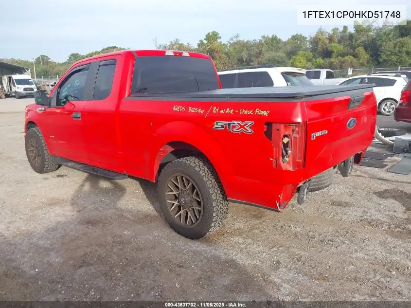 1FTEX1CP0HKD51748 2017 Ford F-150 Xl