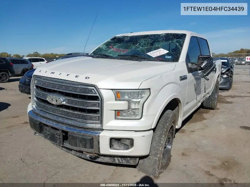 1FTEW1EG4HFC34439 2017 Ford F-150 Limited