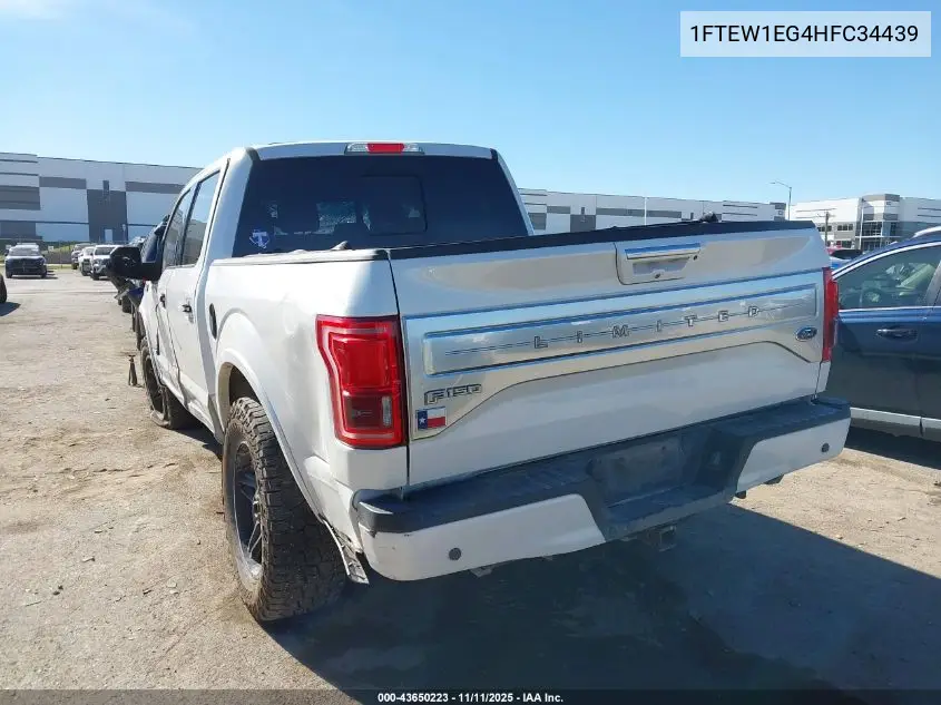 1FTEW1EG4HFC34439 2017 Ford F-150 Limited