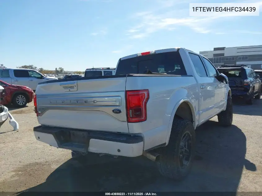1FTEW1EG4HFC34439 2017 Ford F-150 Limited
