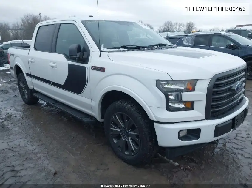 1FTEW1EF1HFB00463 2017 Ford F-150 Xlt