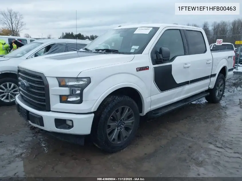 1FTEW1EF1HFB00463 2017 Ford F-150 Xlt