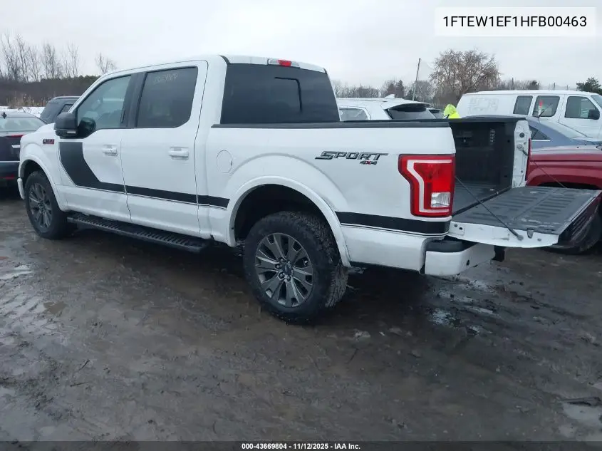 1FTEW1EF1HFB00463 2017 Ford F-150 Xlt