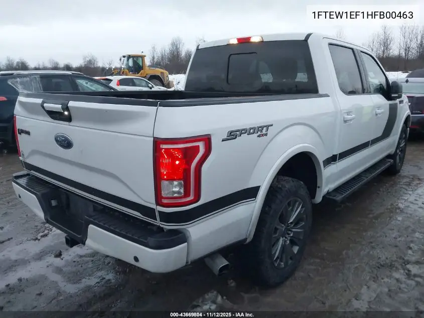 1FTEW1EF1HFB00463 2017 Ford F-150 Xlt