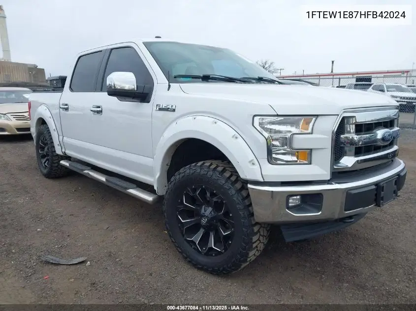 1FTEW1E87HFB42024 2017 Ford F-150 Xlt
