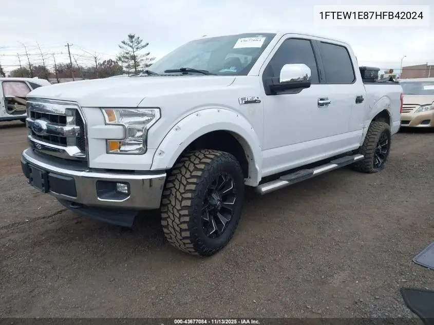 1FTEW1E87HFB42024 2017 Ford F-150 Xlt