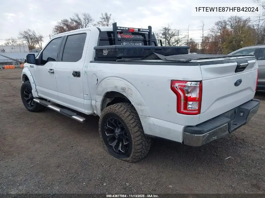 1FTEW1E87HFB42024 2017 Ford F-150 Xlt