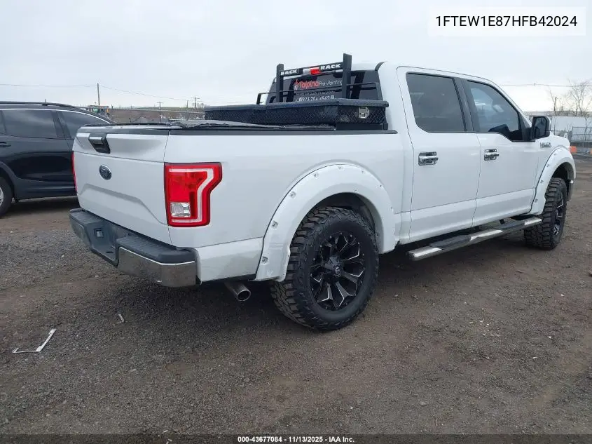 1FTEW1E87HFB42024 2017 Ford F-150 Xlt