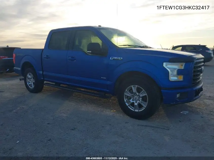 1FTEW1CG3HKC32417 2017 Ford F-150 Xlt