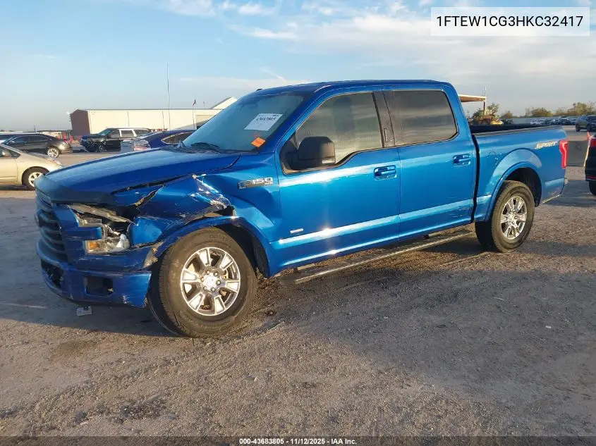 1FTEW1CG3HKC32417 2017 Ford F-150 Xlt