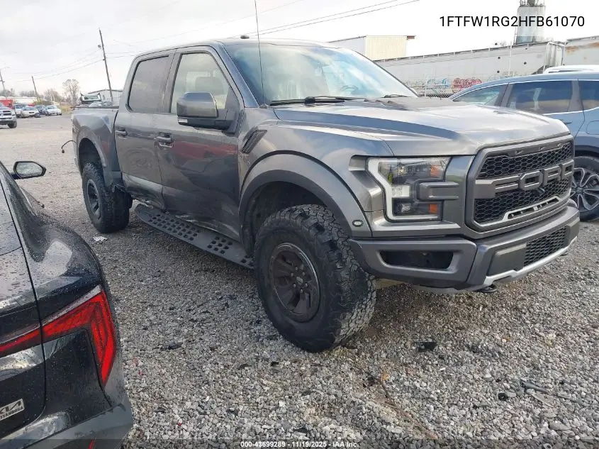 1FTFW1RG2HFB61070 2017 Ford F-150 Raptor