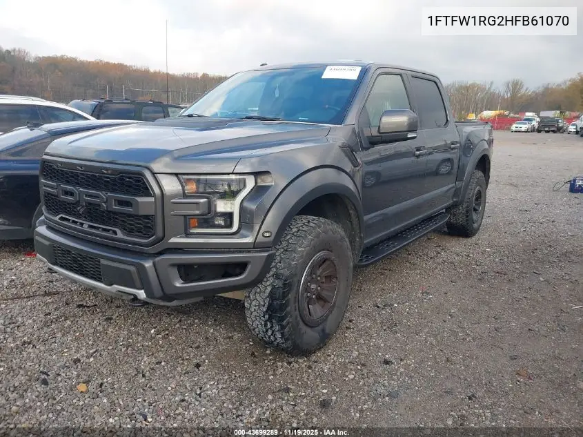 1FTFW1RG2HFB61070 2017 Ford F-150 Raptor