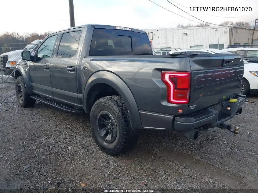 1FTFW1RG2HFB61070 2017 Ford F-150 Raptor