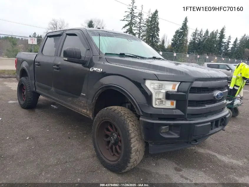 1FTEW1EG9HFC70160 2017 Ford F-150 Lariat