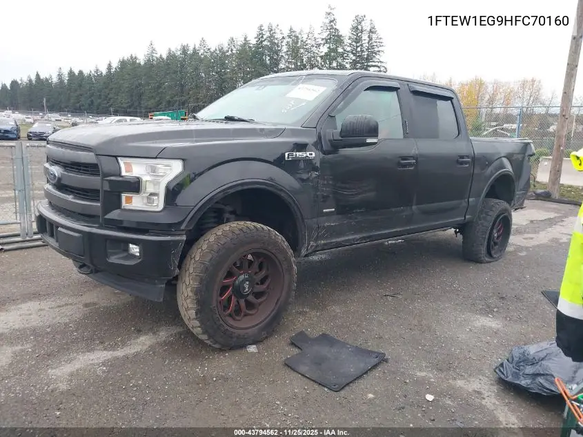 1FTEW1EG9HFC70160 2017 Ford F-150 Lariat