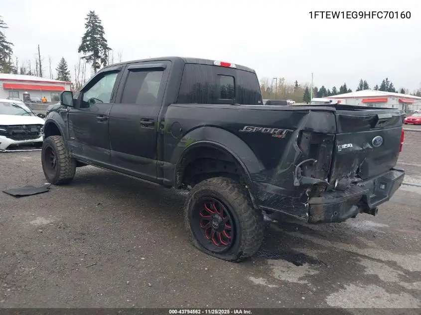 1FTEW1EG9HFC70160 2017 Ford F-150 Lariat